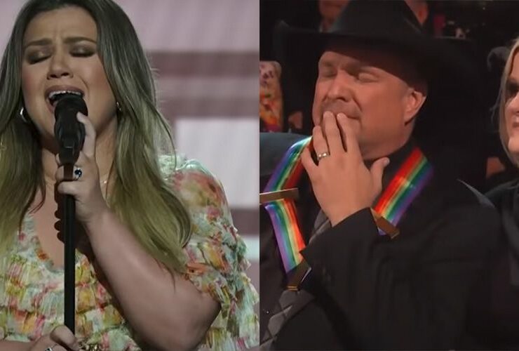 garth brooks nearly started crying watching kelly clarksons powerful rendition of the dance